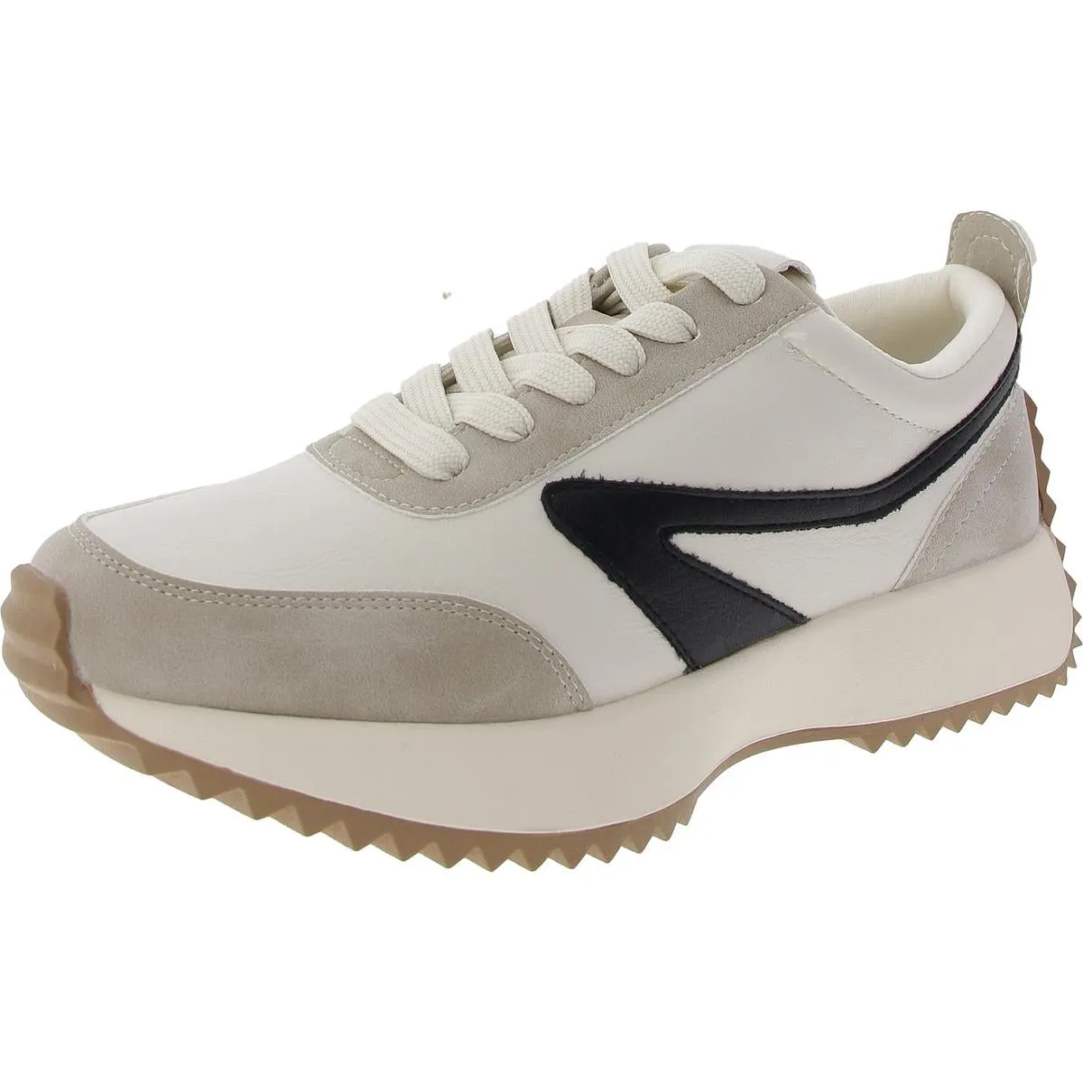 Bynx Womens Mixed Media Lace-Up Casual And Fashion Sneakers
