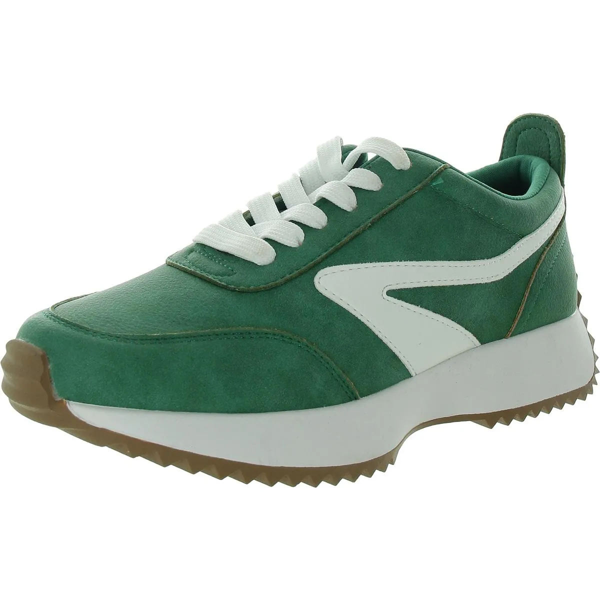 Bynx Womens Mixed Media Lace-Up Casual And Fashion Sneakers