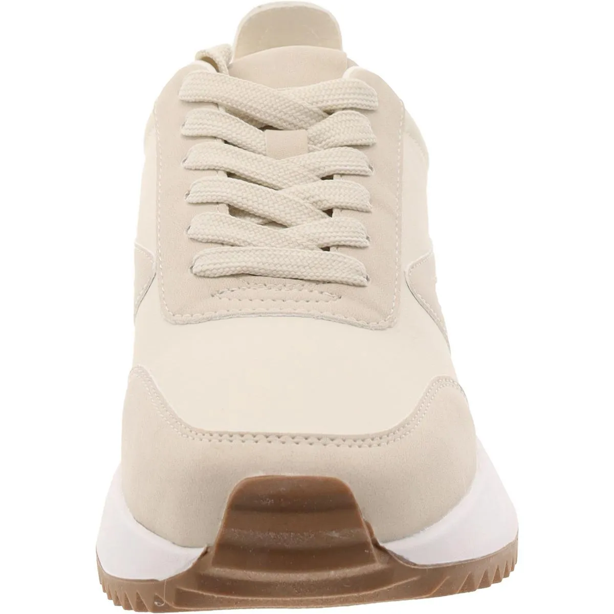 Bynx Womens Mixed Media Lace-Up Casual And Fashion Sneakers