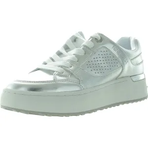 Camp Womens Metallic Faux Leather Casual And Fashion Sneakers