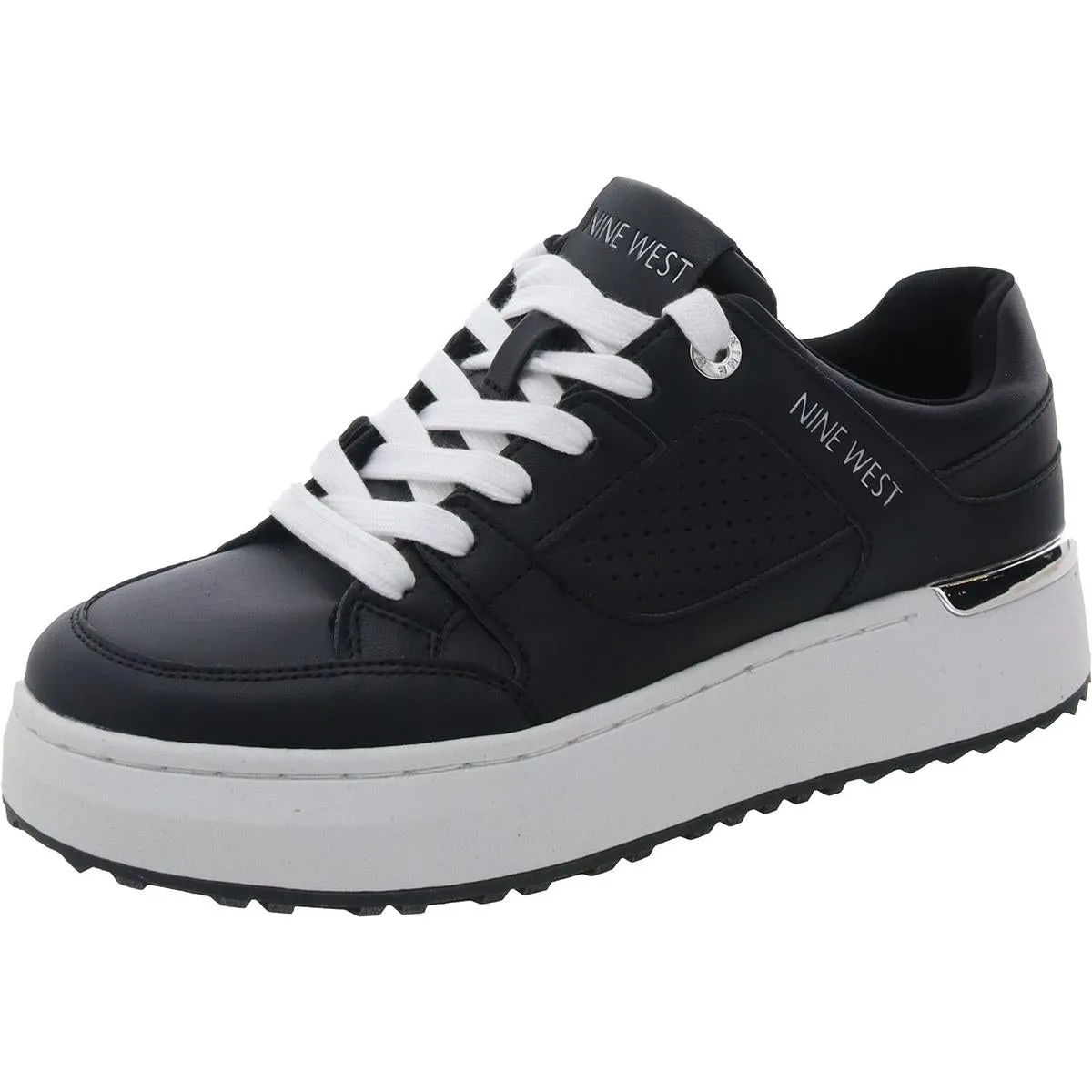 Camp Womens Metallic Faux Leather Casual And Fashion Sneakers