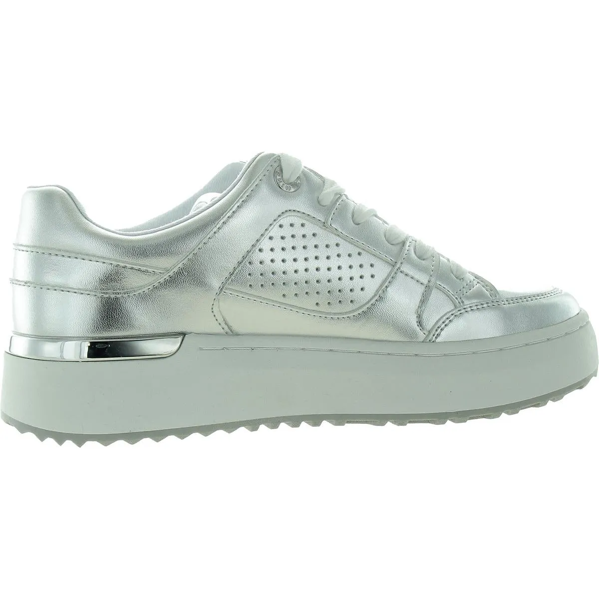 Camp Womens Metallic Faux Leather Casual And Fashion Sneakers
