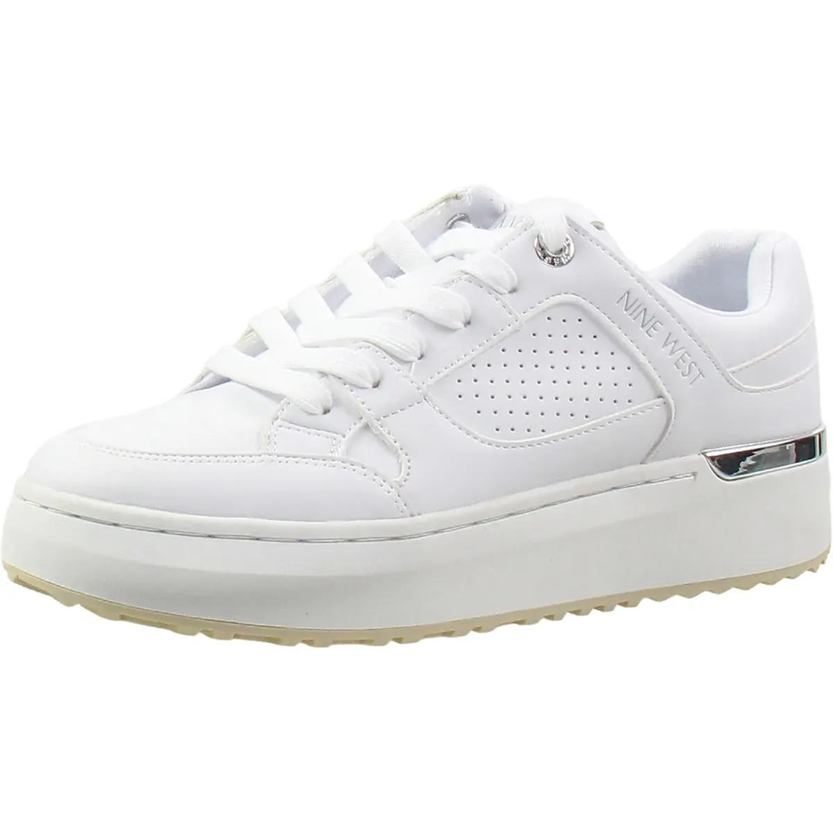 Camp Womens Metallic Faux Leather Casual And Fashion Sneakers