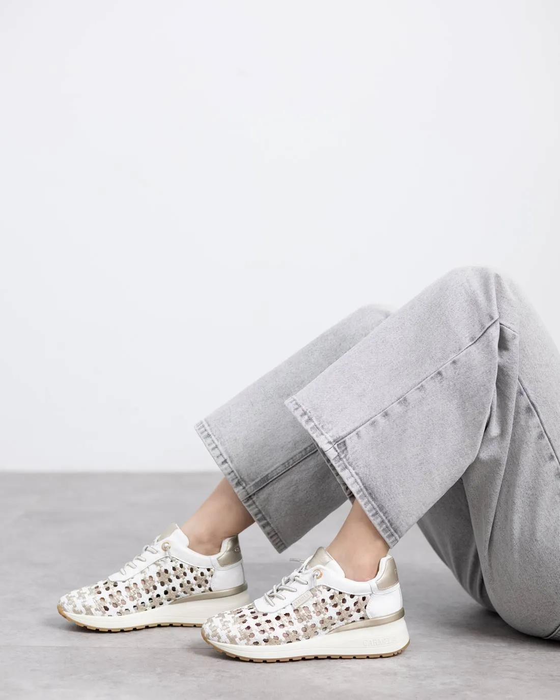 Carmela Leather Women's Braided Sneakers By XTI