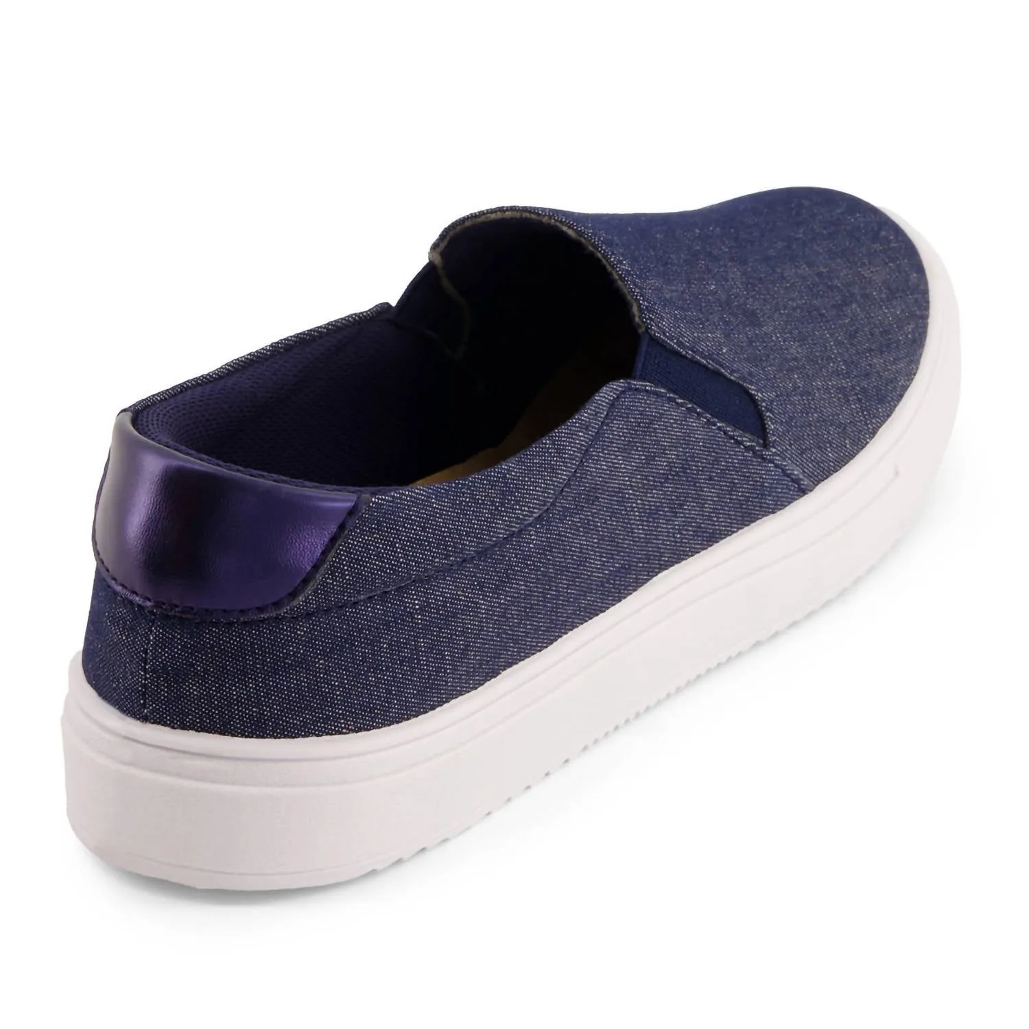 Casual Slip On Canvas Sneakers In Blue