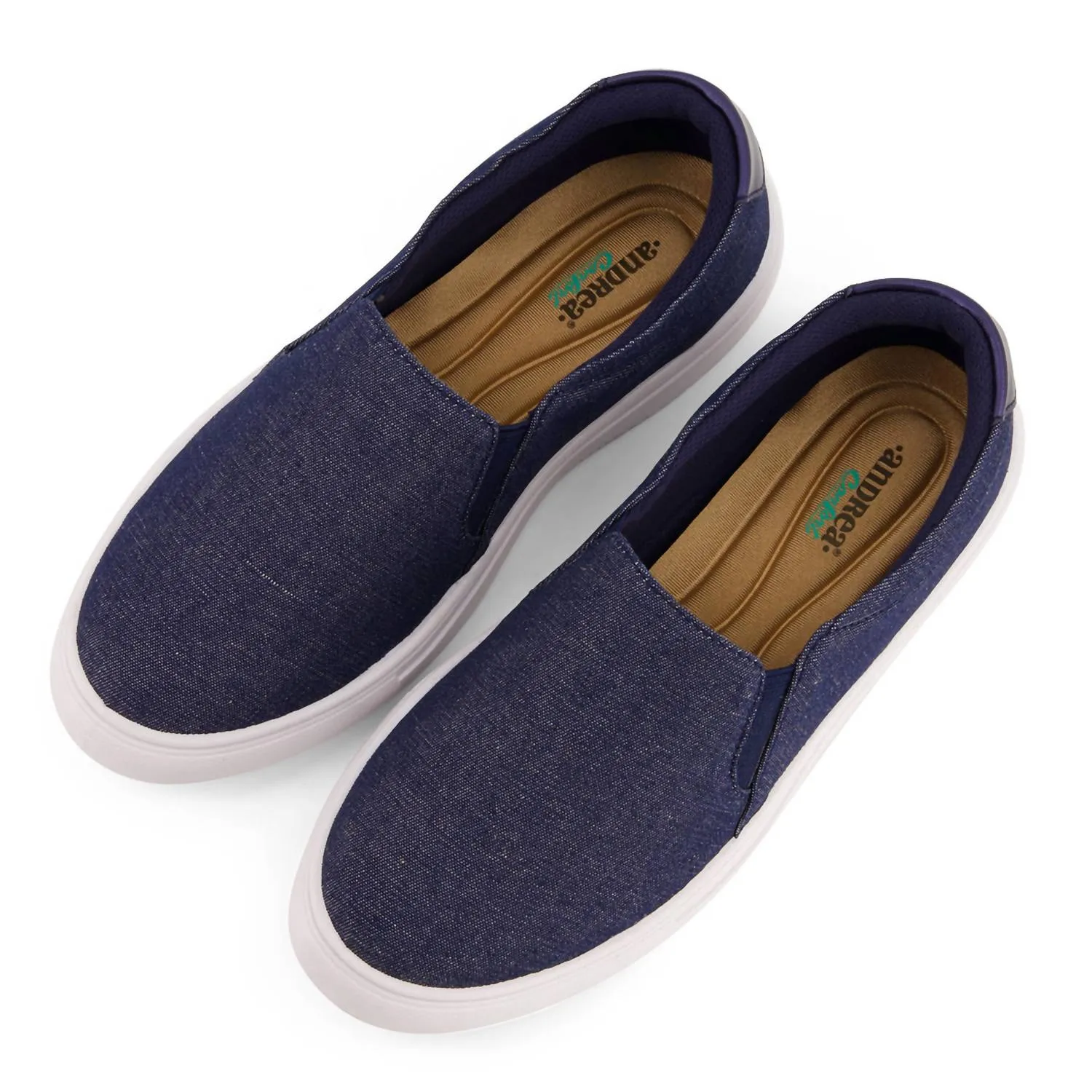 Casual Slip On Canvas Sneakers In Blue