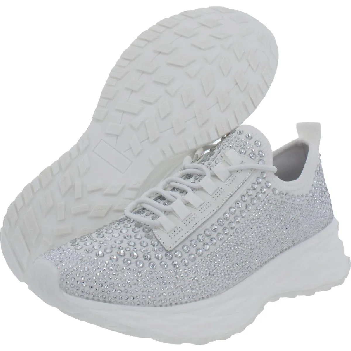 Cease Womens Rhinestone Textured Casual and Fashion Sneakers
