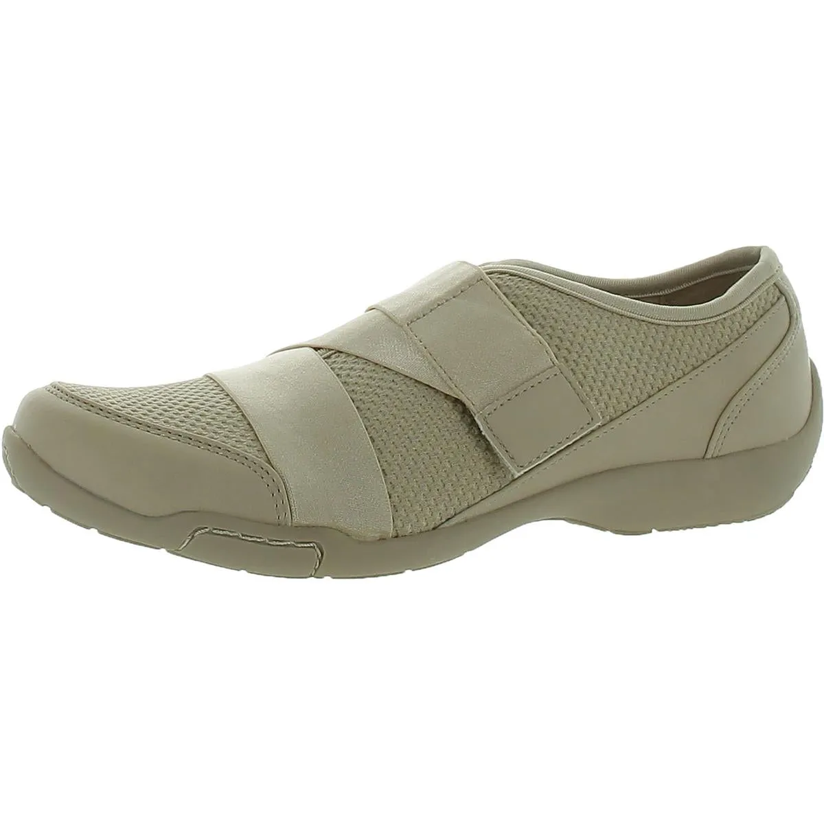 Cherry Womens Metallic Flat Slip-On Sneakers