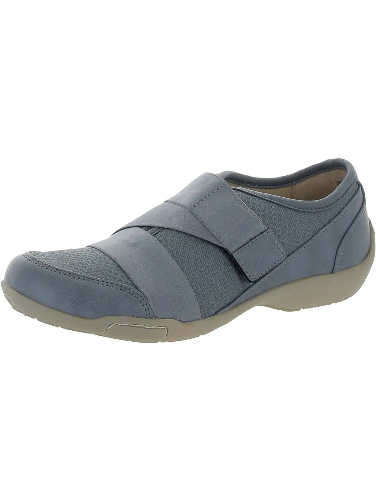 Cherry Womens Metallic Flat Slip-On Sneakers