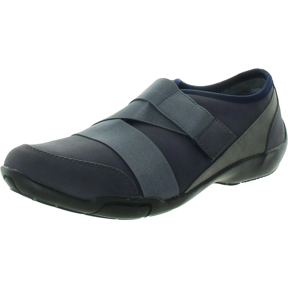 Cherry Womens Metallic Flat Slip-On Sneakers