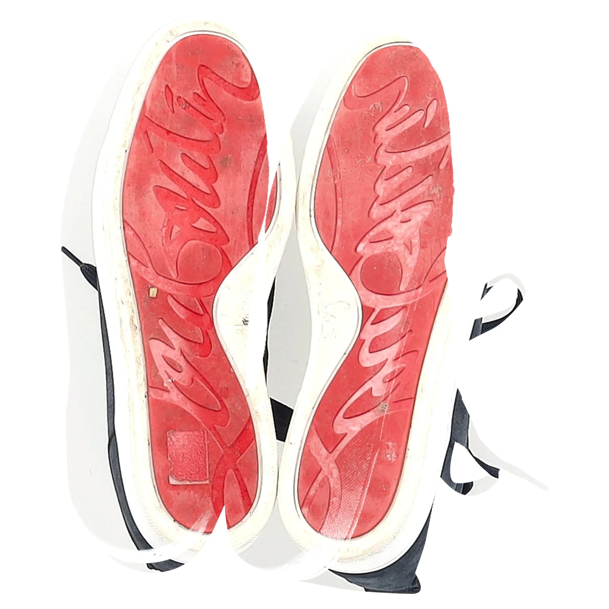 Christian Louboutin Louis Junior Sneakers in Navy Blue Leather