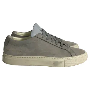 Common Projects Achilles Low Sneakers in Grey Suede