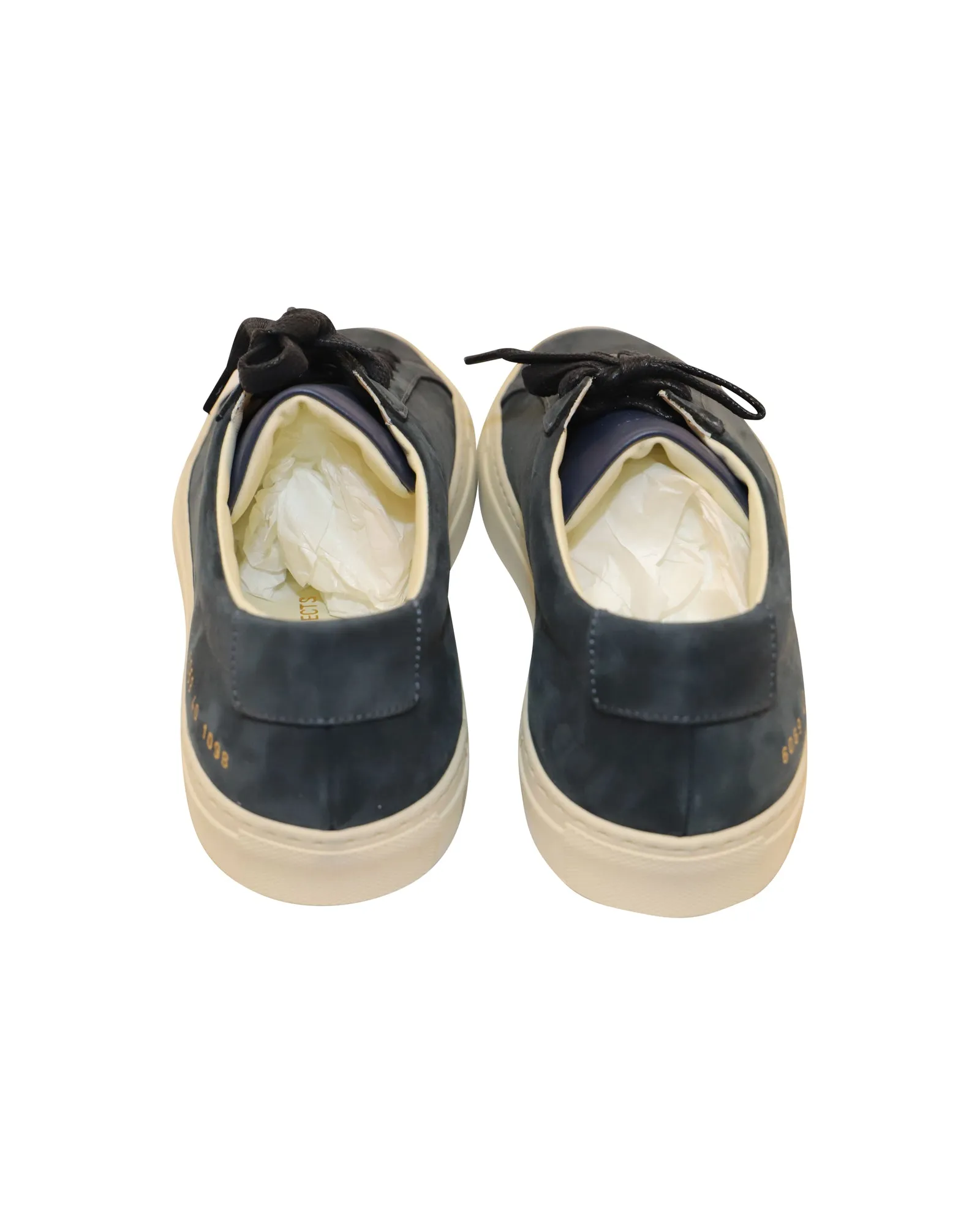 Common Projects Achilles Low-Top Sneakers in Navy Blue Leather