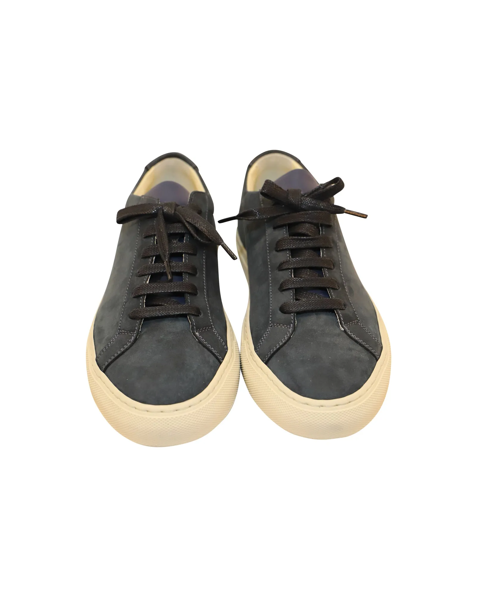 Common Projects Achilles Low-Top Sneakers in Navy Blue Leather