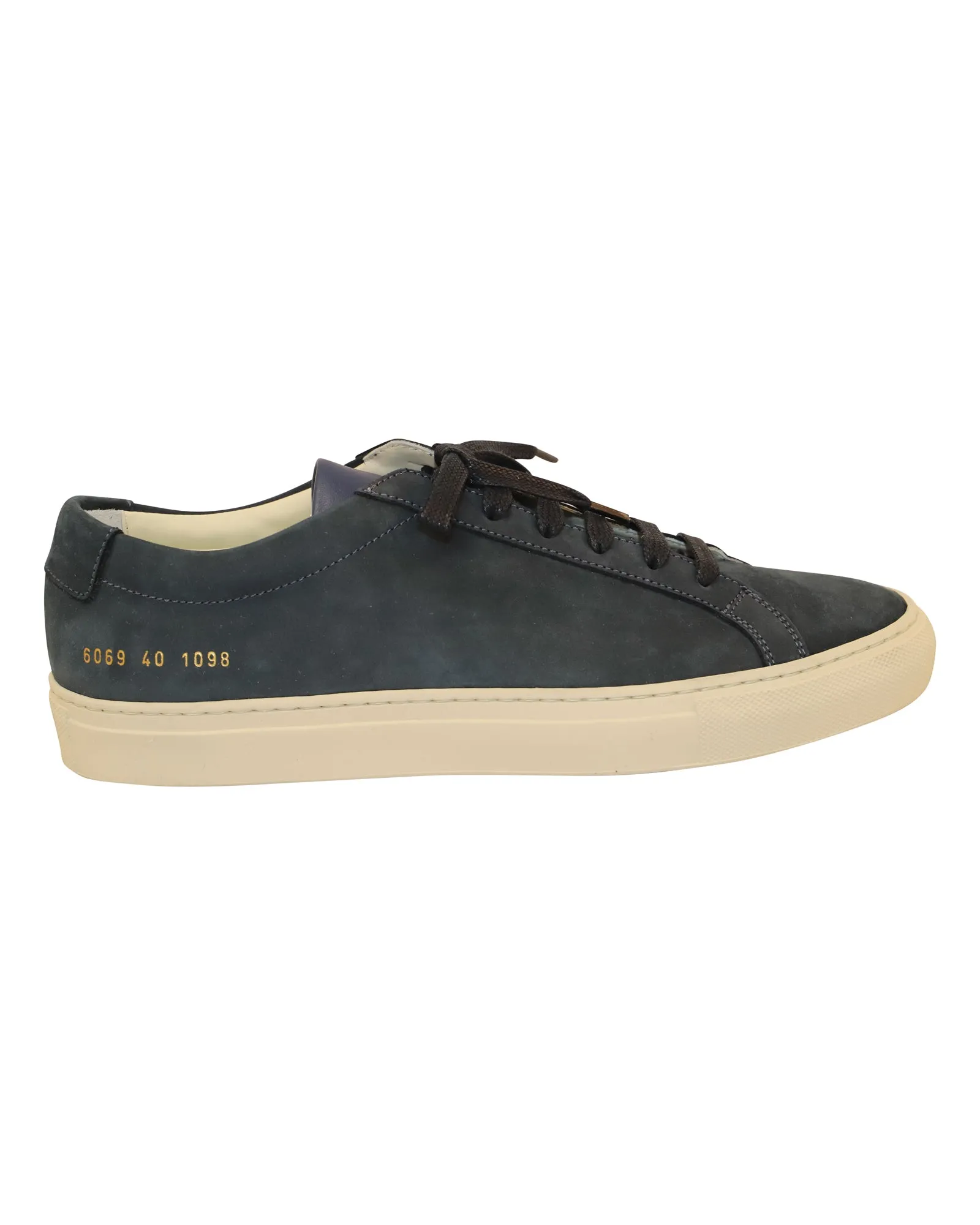 Common Projects Achilles Low-Top Sneakers in Navy Blue Leather