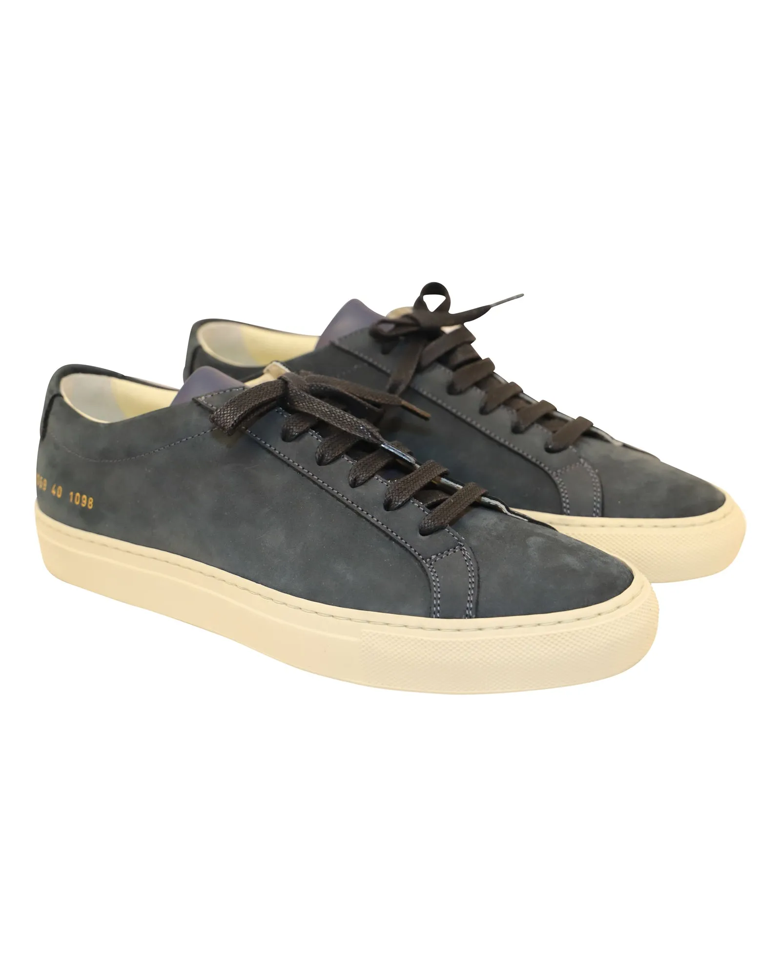 Common Projects Achilles Low-Top Sneakers in Navy Blue Leather