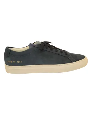 Common Projects Achilles Low-Top Sneakers in Navy Blue Leather
