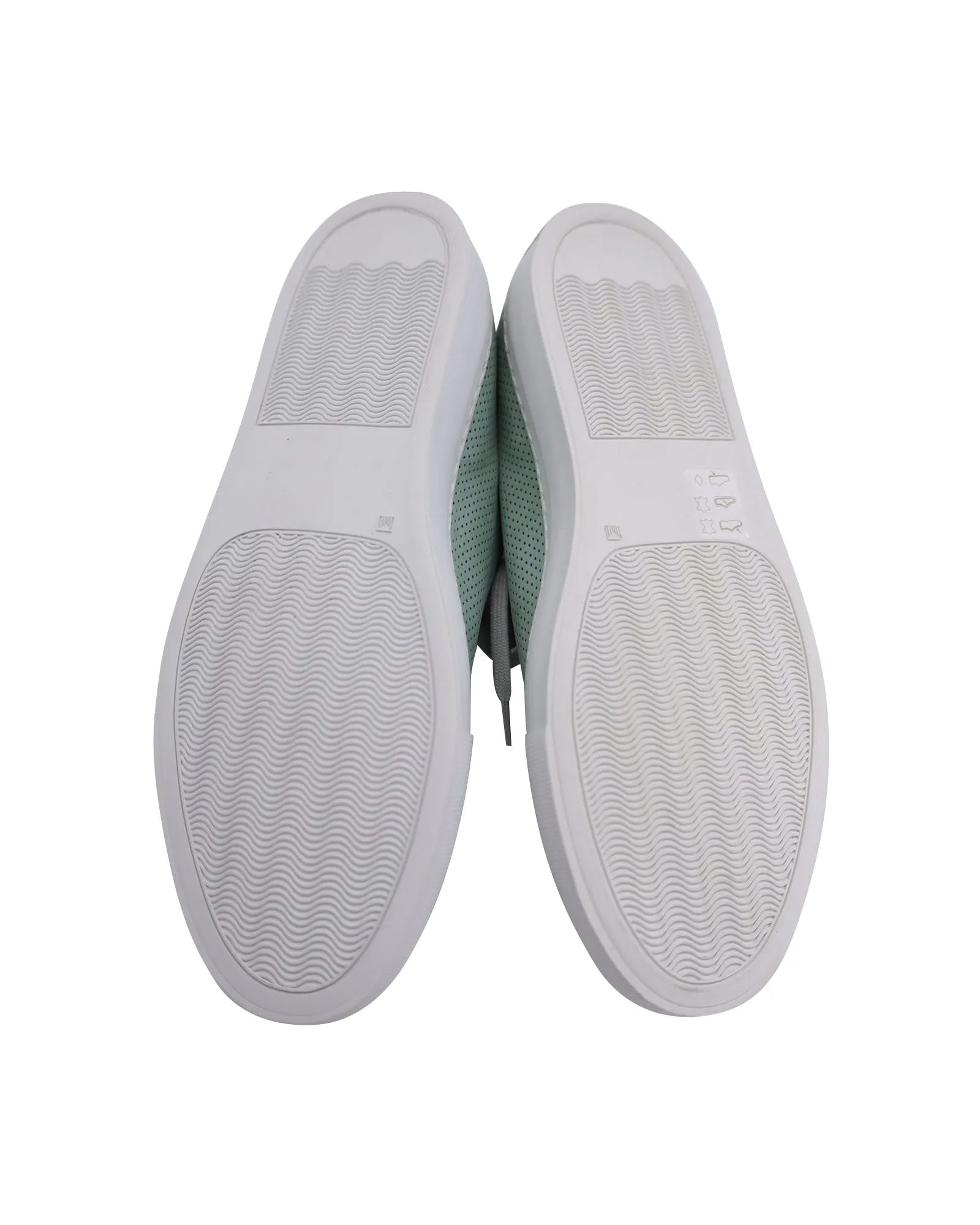 Common Projects Original Achilles Low Perforated Sneakers in Teal Calfskin Leather
