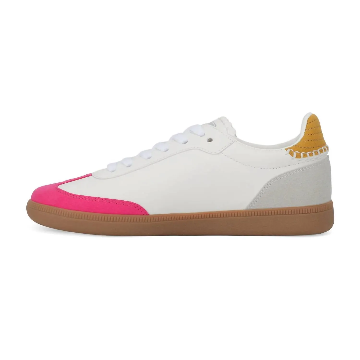 Crisp 12 Sneaker In White/neon Pink