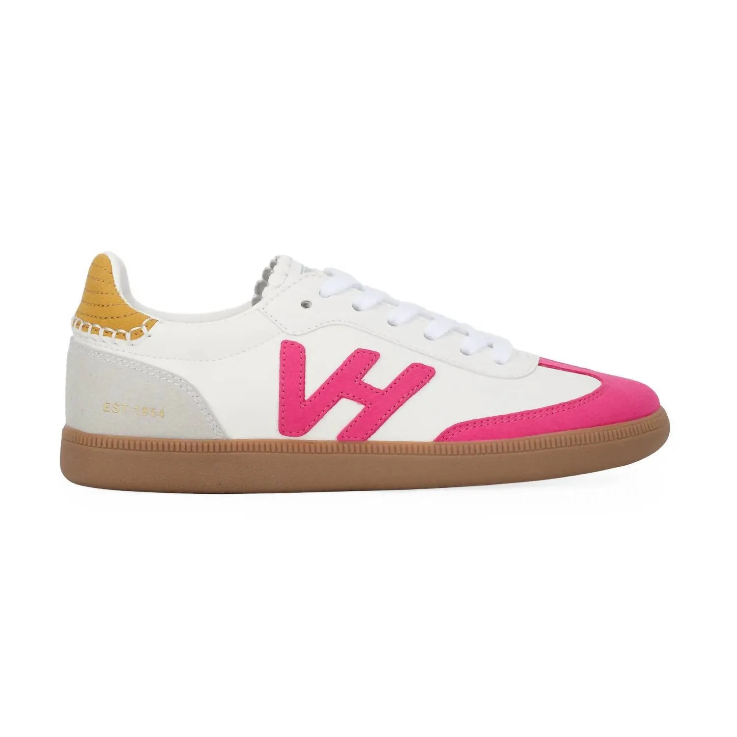 Crisp 12 Sneaker In White/neon Pink