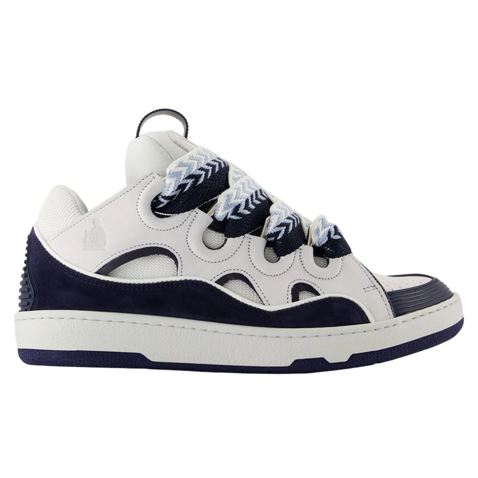 Curb Sneakers - Lanvin - Leather - White/Blue
