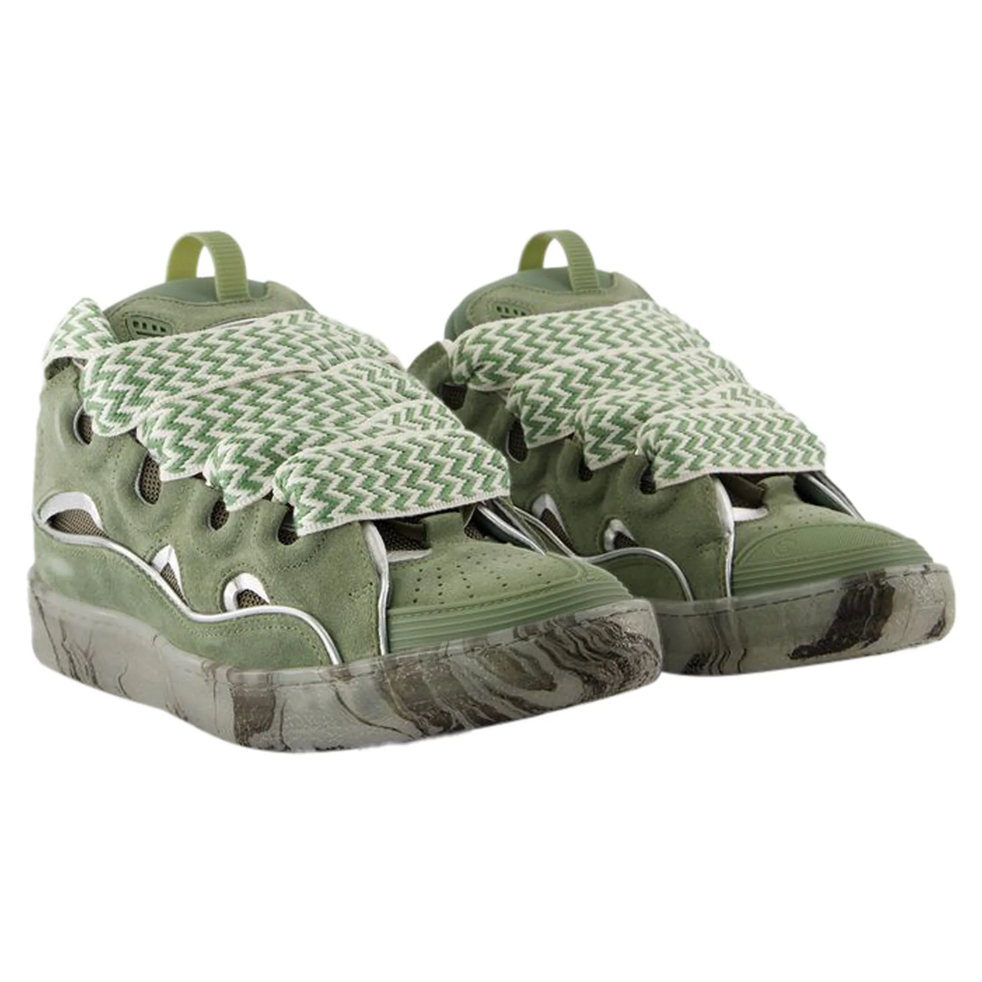 Curb Sneakers - Lanvin - Synthetic - Green/Silver