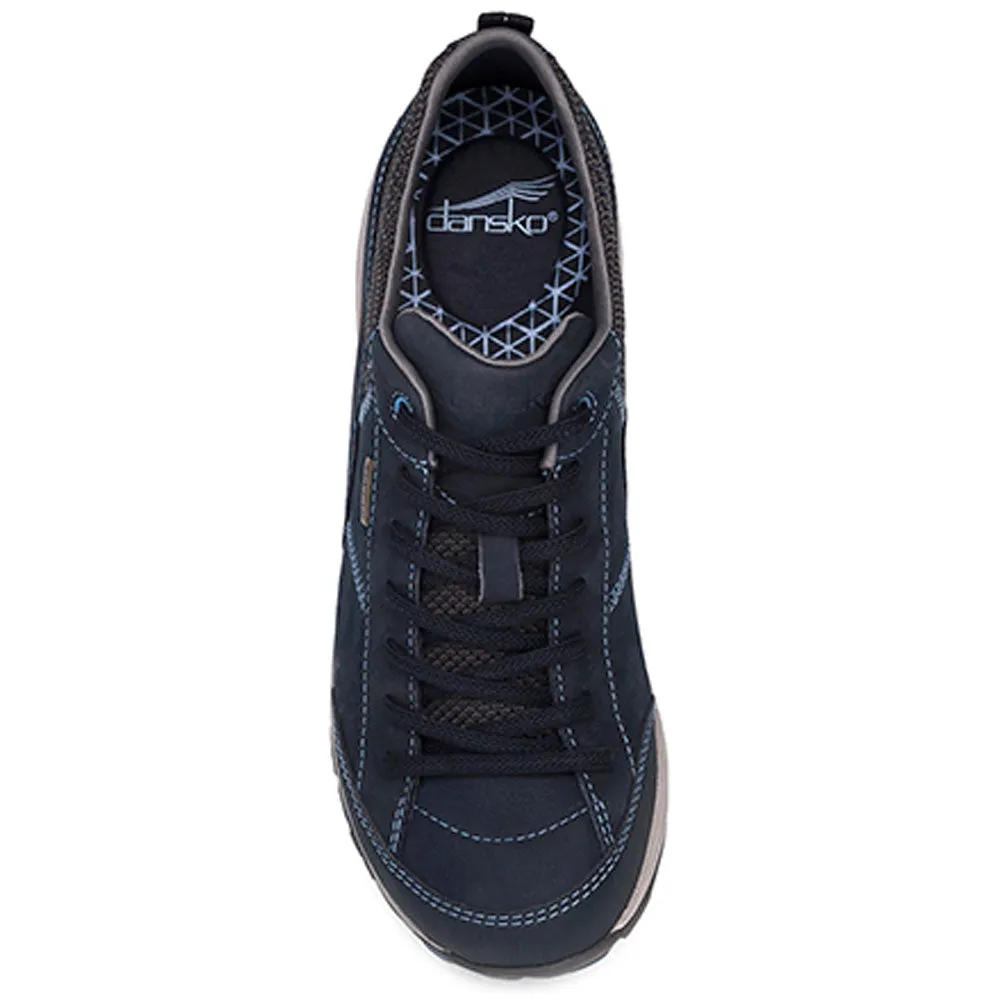 Dansko Paisley Navy Waterproof Milled Nubuck Shoe (Women's)