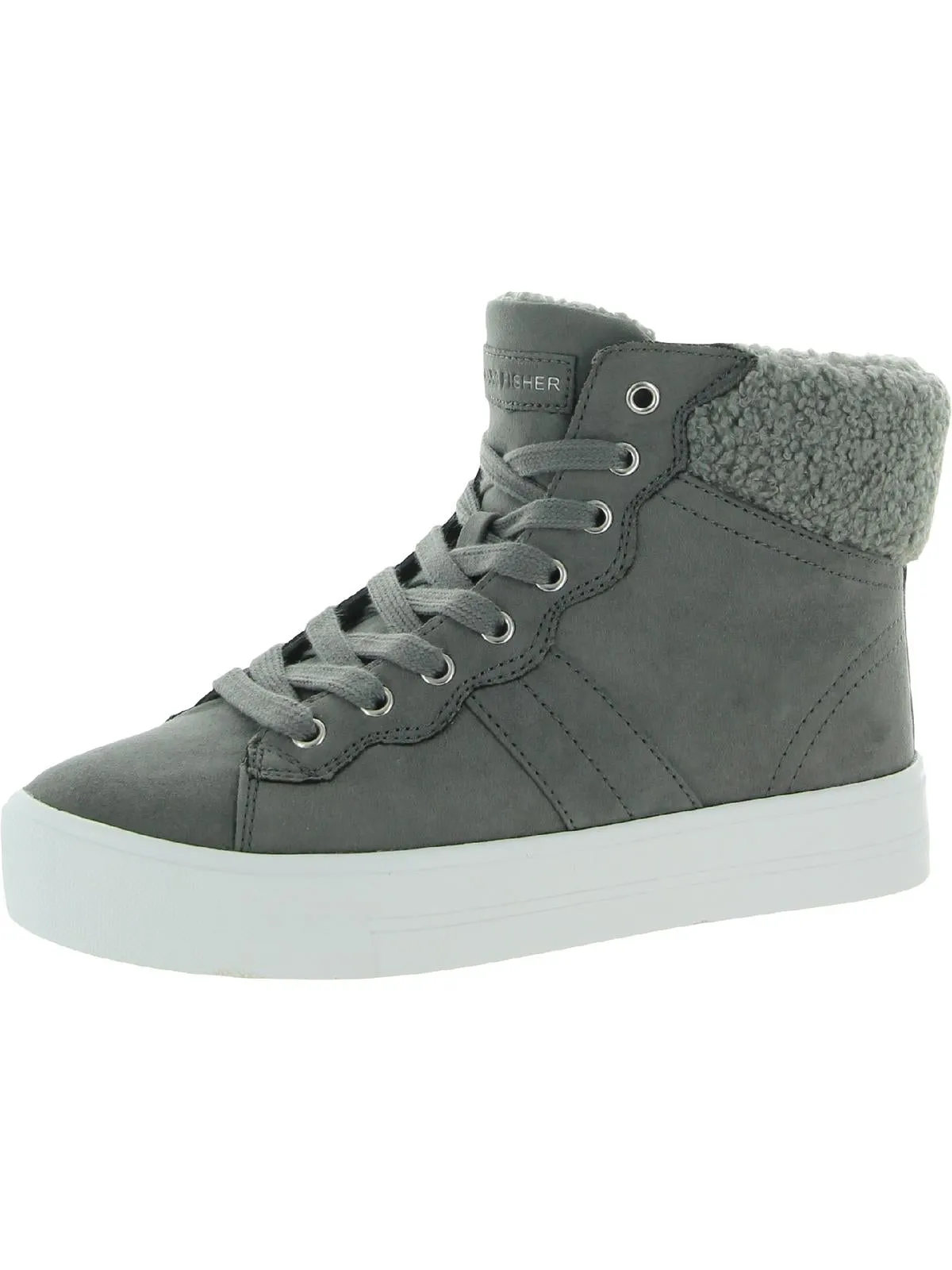 Dapyr Womens Faux Suede High Top Casual and Fashion Sneakers
