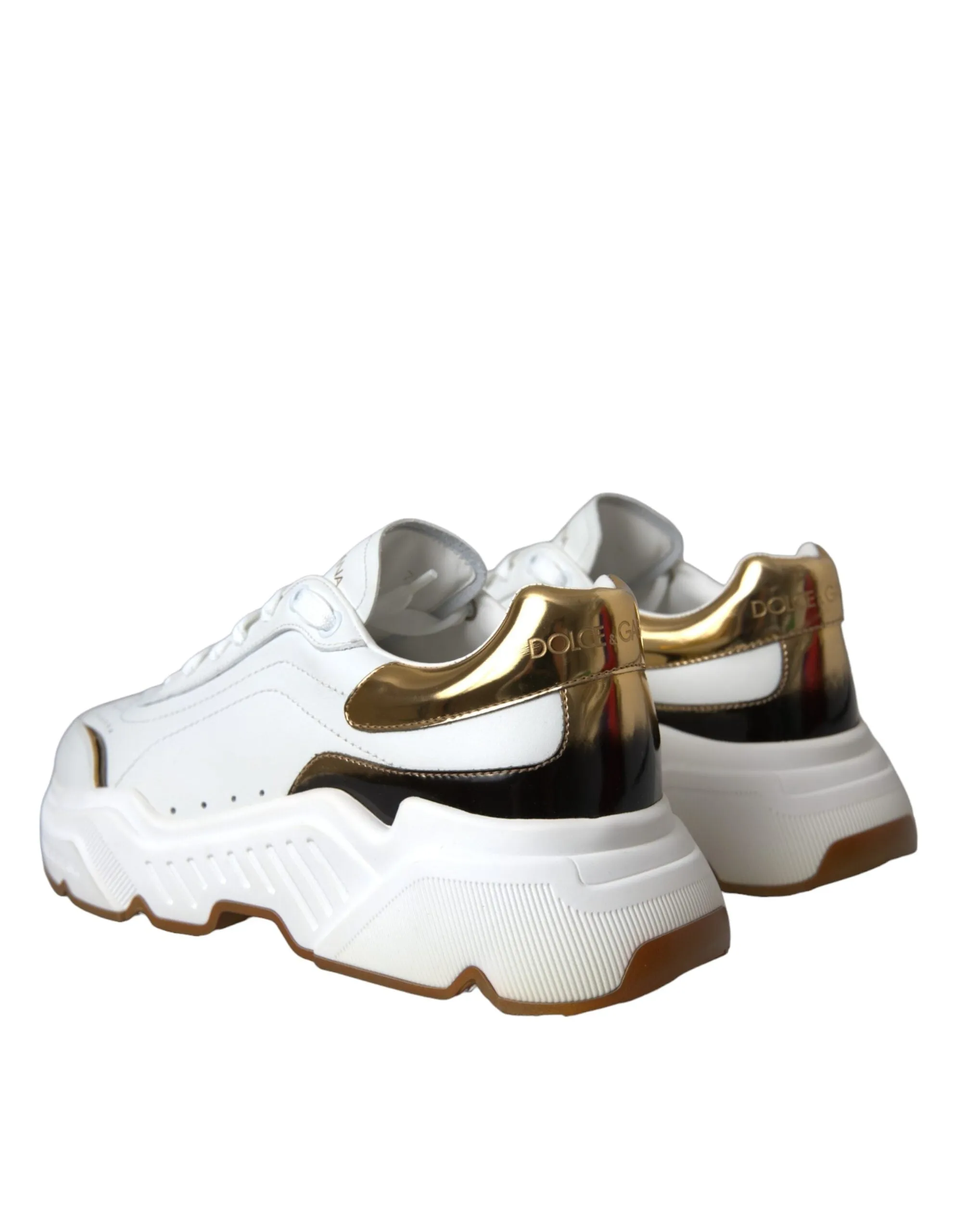 Dolce & Gabbana gold DAYMASTER Leather Sneakers Women's Shoes (Pre-Owned)