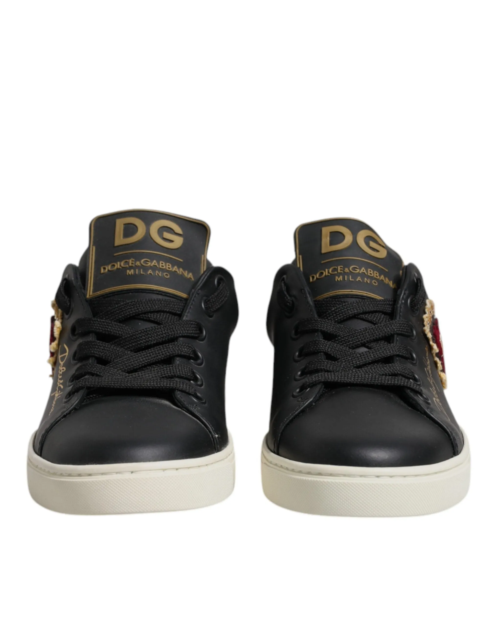 Dolce & Gabbana Leather gold Heart Sneakers Women's Shoes