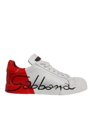 Dolce & Gabbana  Logo Portofino Sneakers Women's Shoes (Pre-Owned)