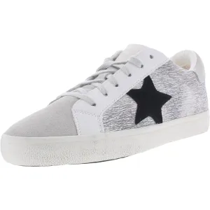 Dray Womens Leather Metallic Casual and Fashion Sneakers