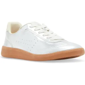 DUO Womens Metallic Leather Casual And Fashion Sneakers