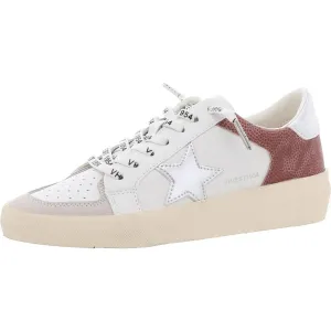 EDGEMOORE Womens Mixed Media Leather Casual And Fashion Sneakers