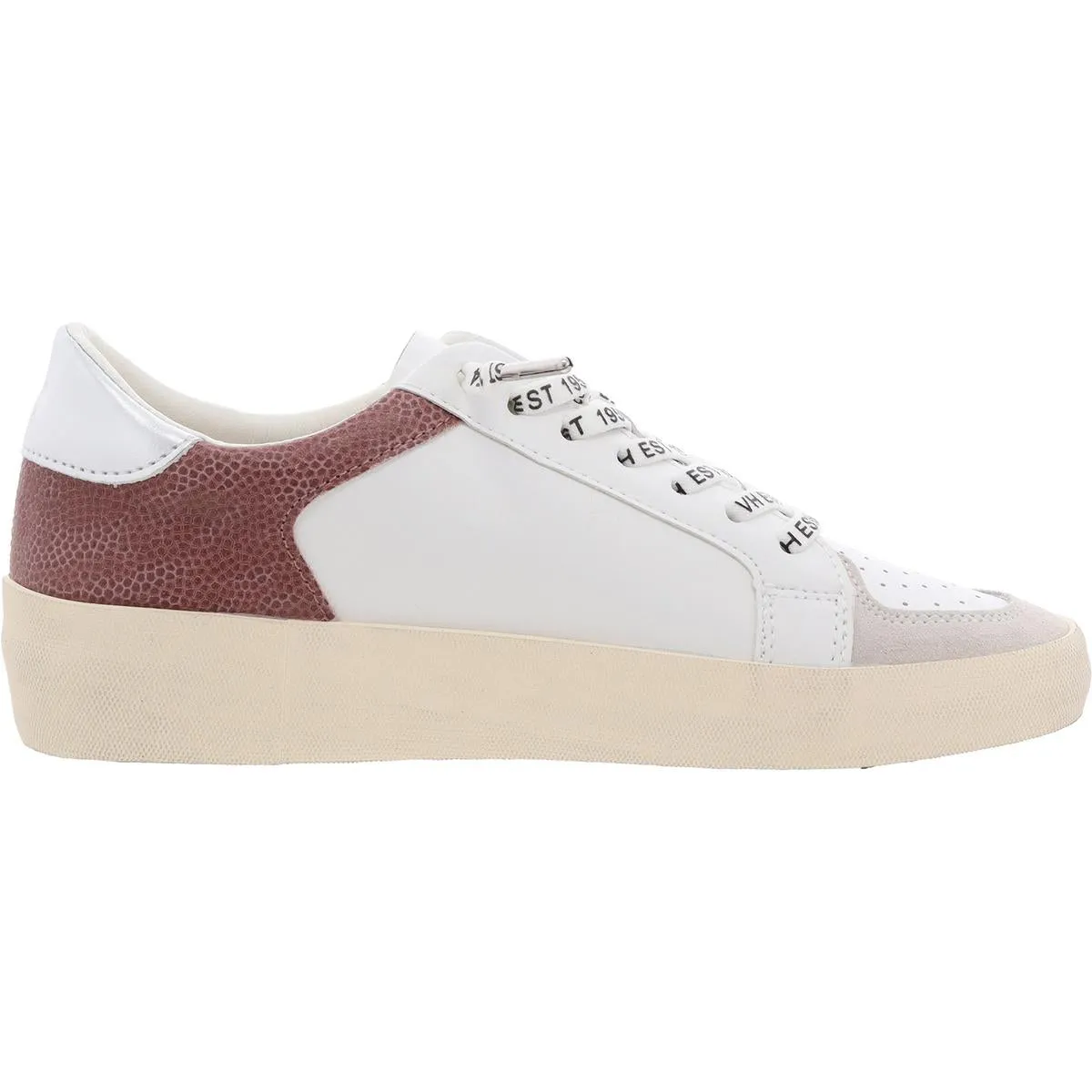 EDGEMOORE Womens Mixed Media Leather Casual And Fashion Sneakers