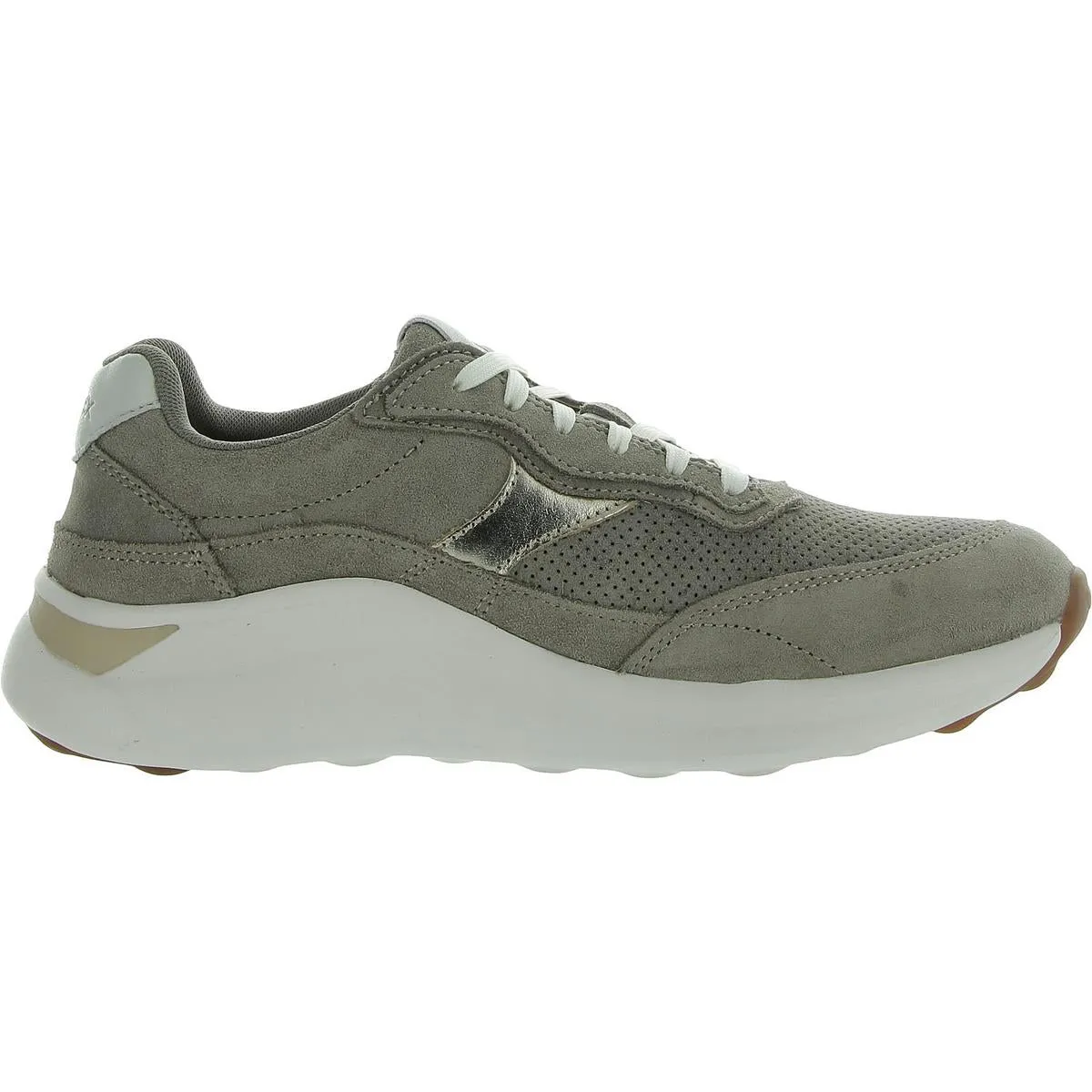 Emily Womens Suede Metallic Casual And Fashion Sneakers