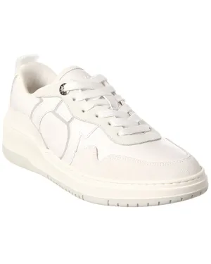 Ferragamo Gancini Leather & Suede Sneaker