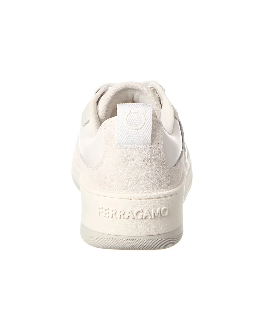 Ferragamo Gancini Leather & Suede Sneaker
