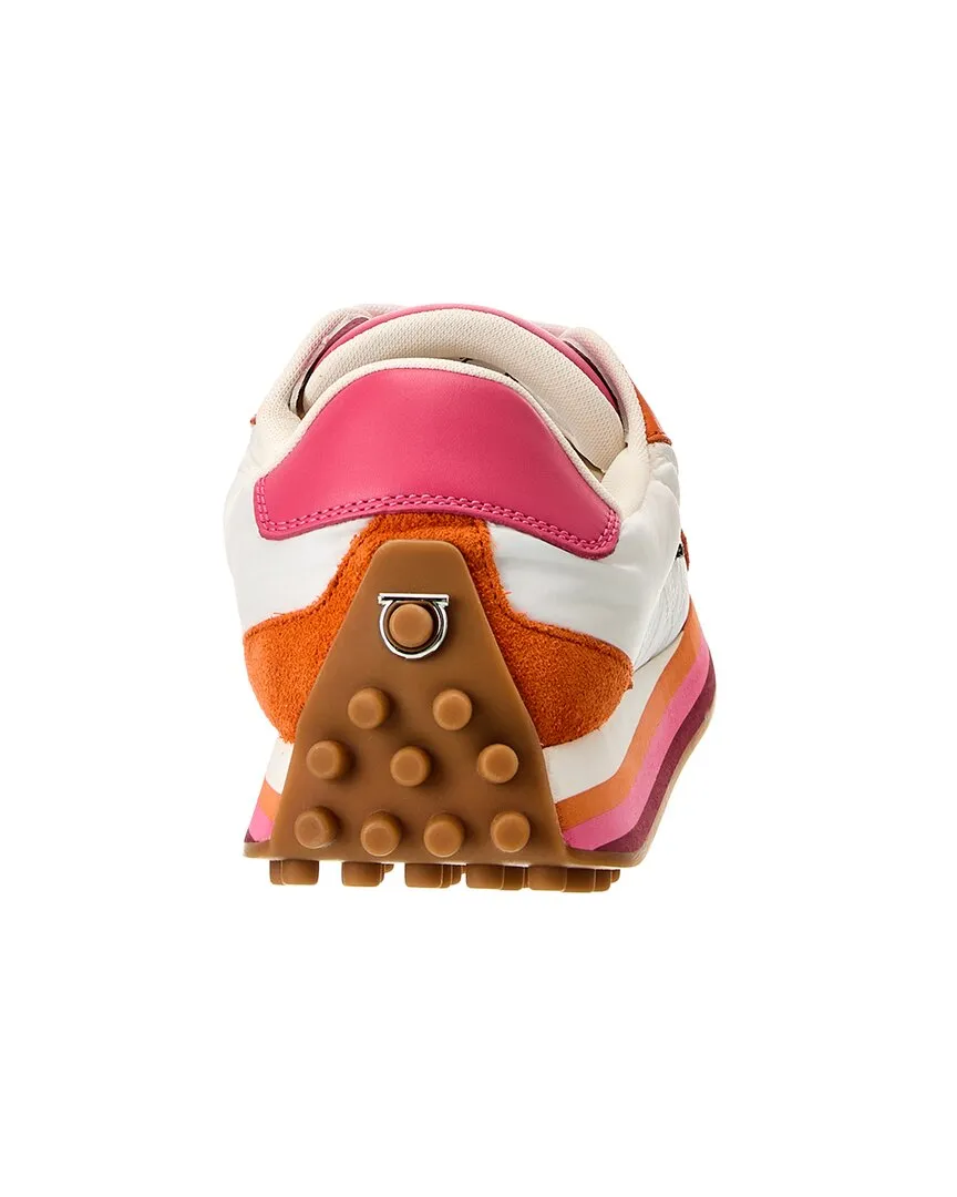 Ferragamo Iggy Nylon & Suede Sneaker