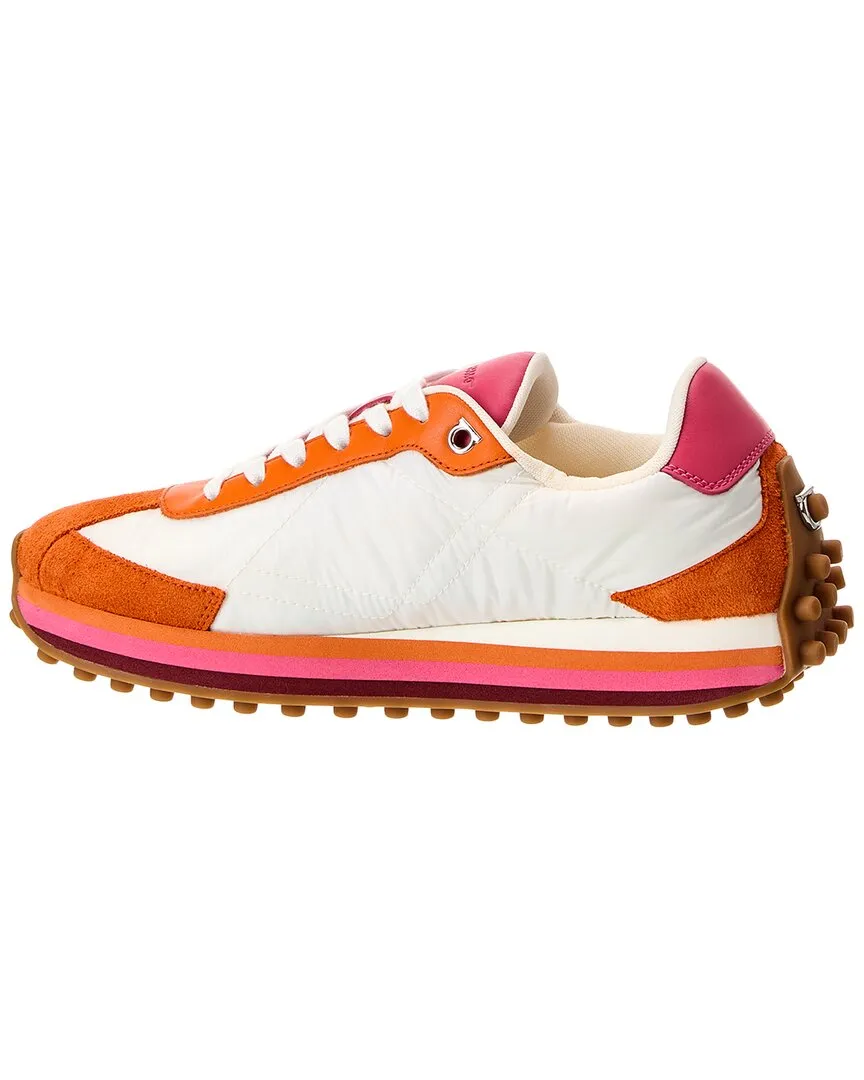 Ferragamo Iggy Nylon & Suede Sneaker