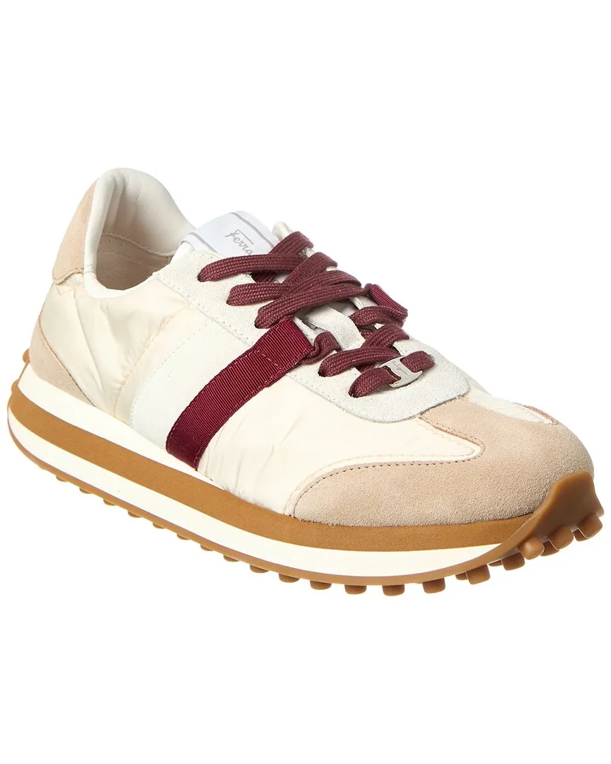 Ferragamo Iulia Nylon & Suede Sneaker