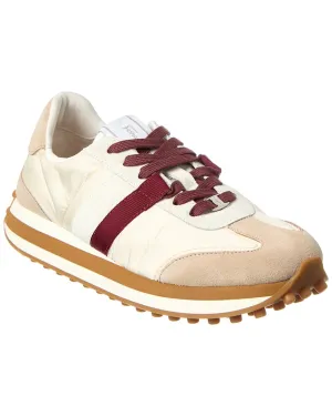 Ferragamo Iulia Nylon & Suede Sneaker