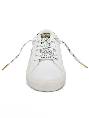 Gadol Ro Dotted Sneaker With Metallic Gold Star In White