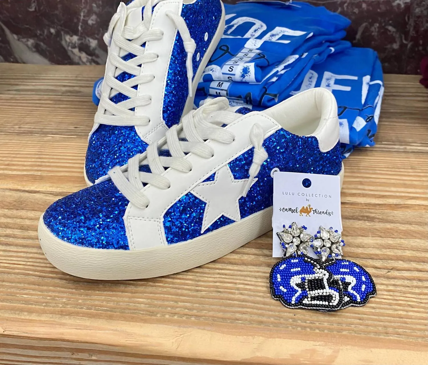 Game Day Sneakers In Royal And White