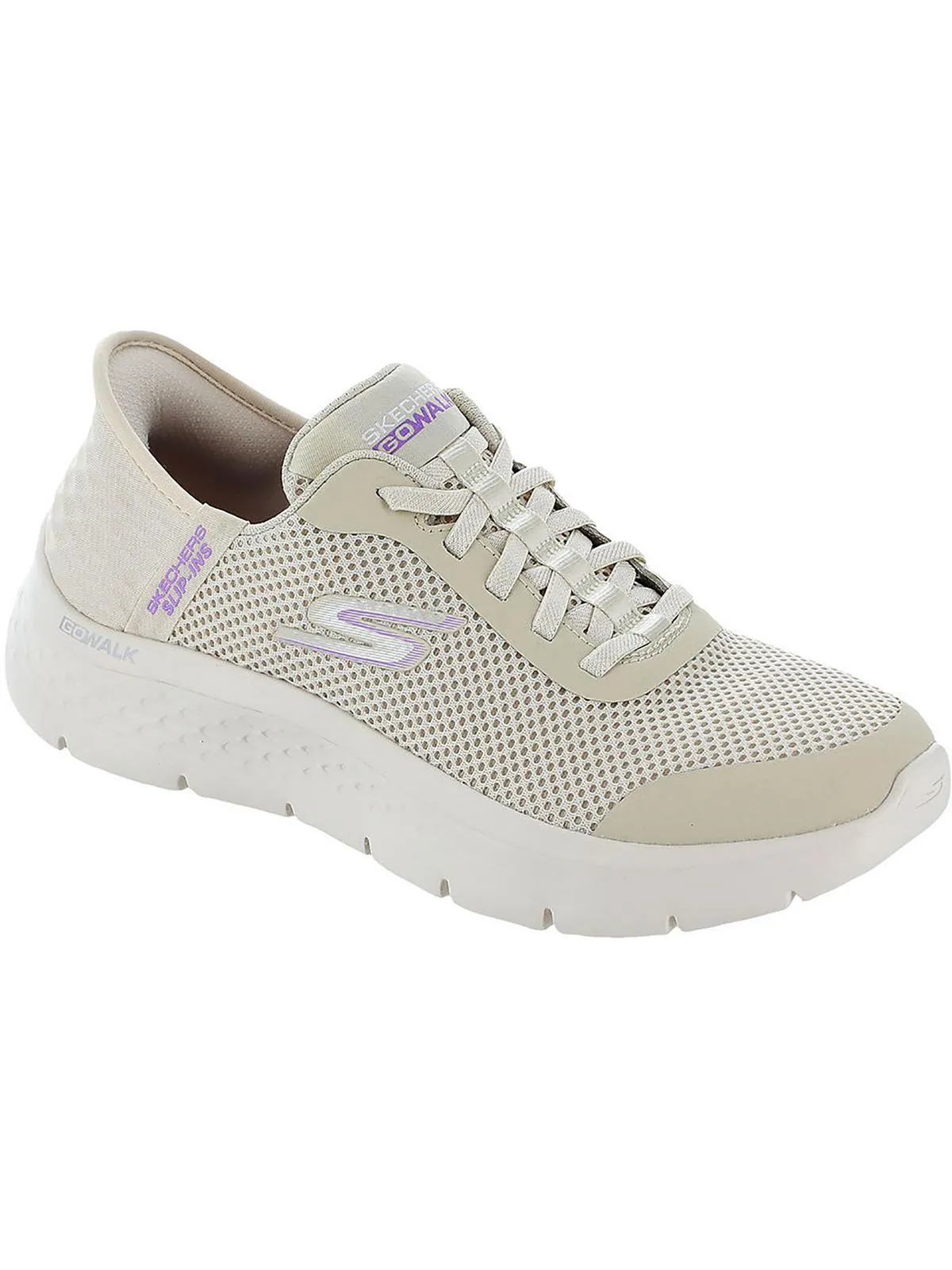 Go Walk Flex Womens Memory Foam Manmade Slip-On Sneakers