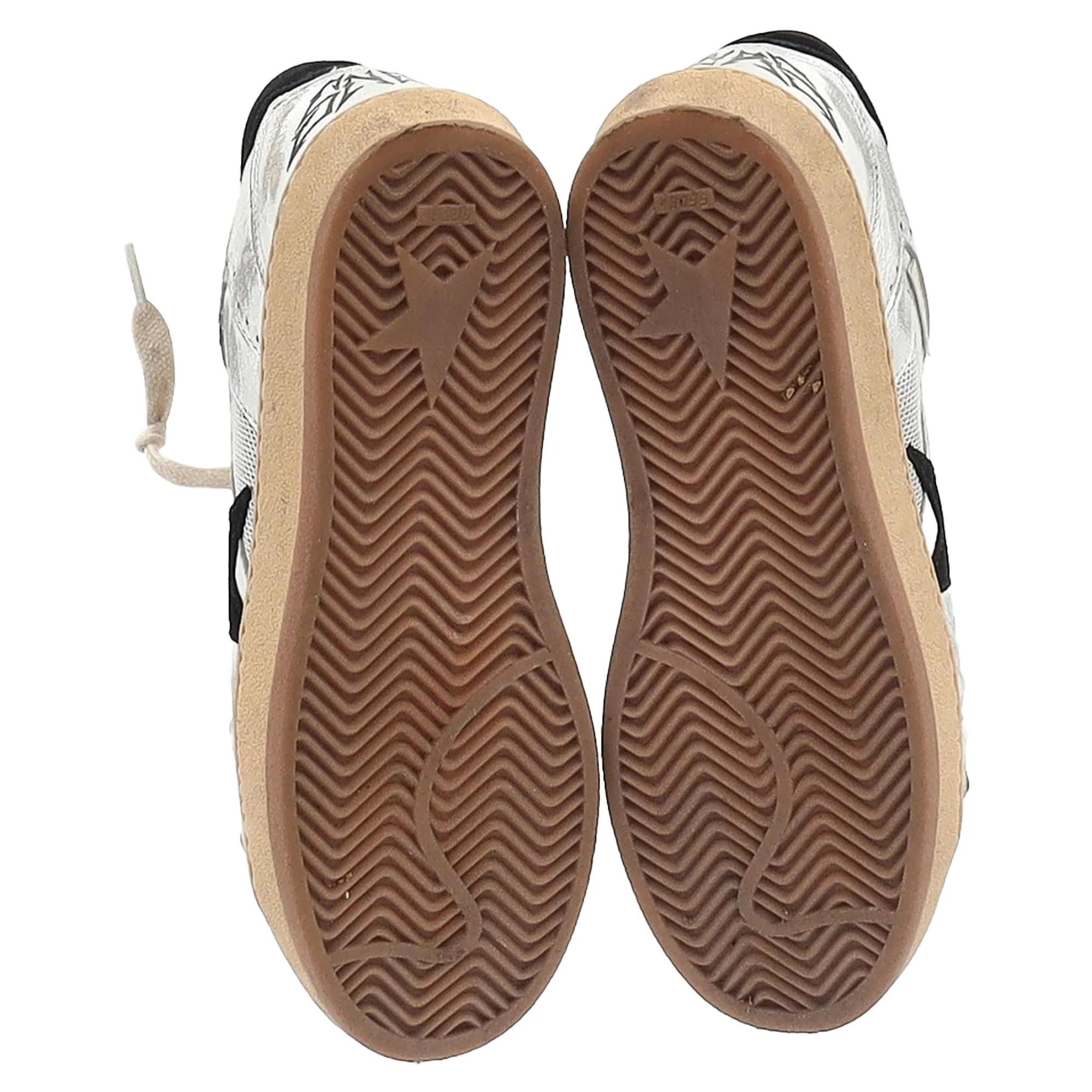 Golden Goose Ball Star Special Edition Sneakers in Silver Leather