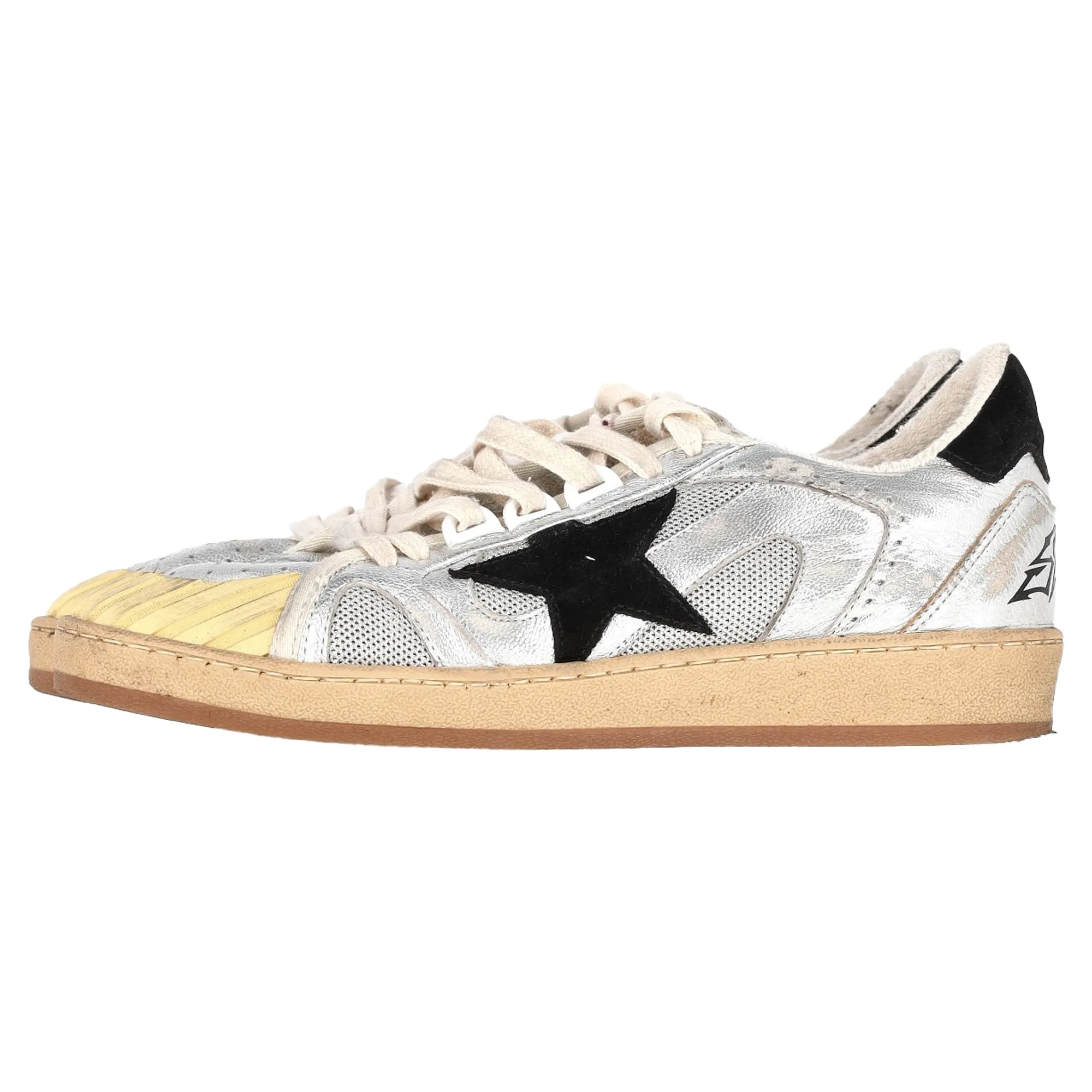 Golden Goose Ball Star Special Edition Sneakers in Silver Leather