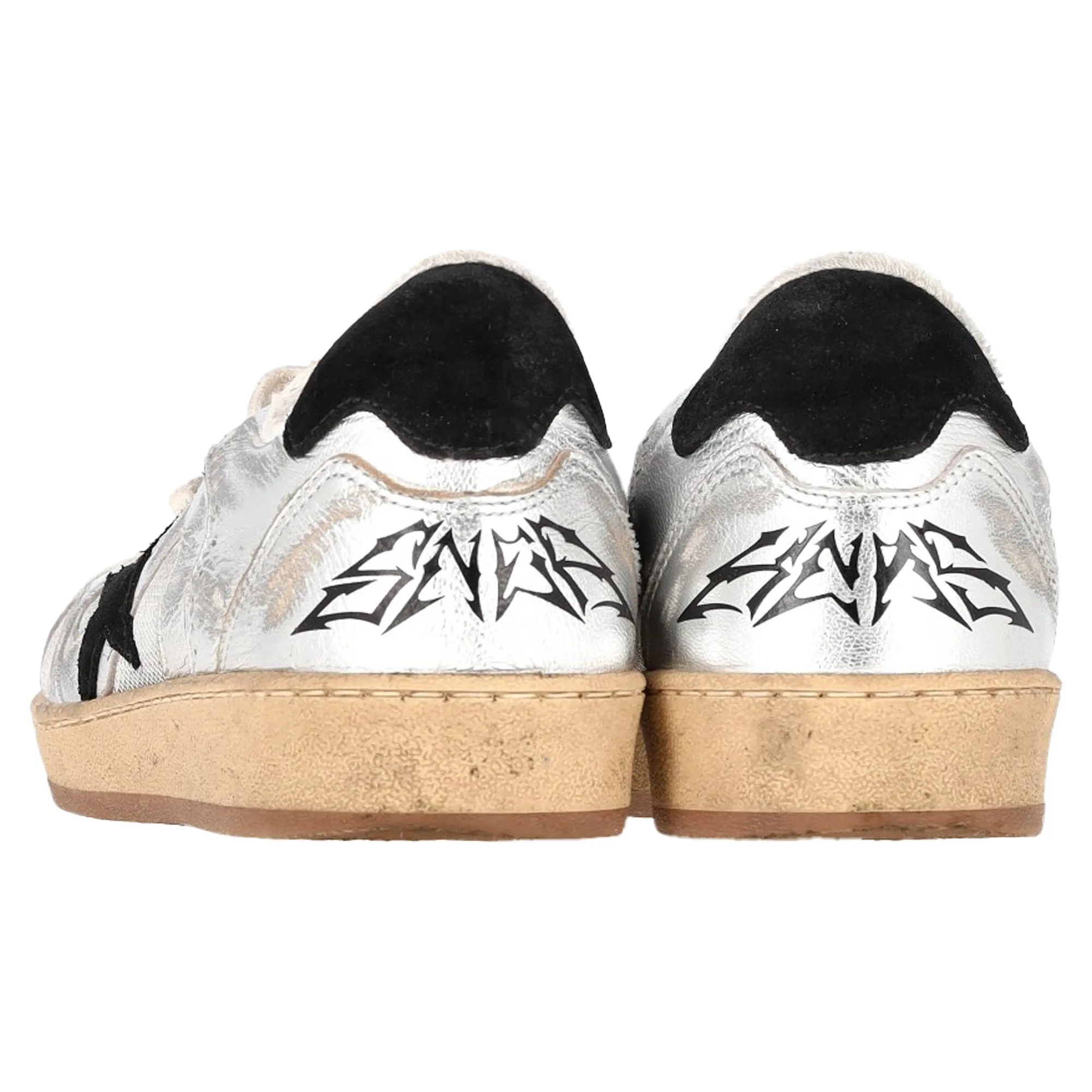 Golden Goose Ball Star Special Edition Sneakers in Silver Leather