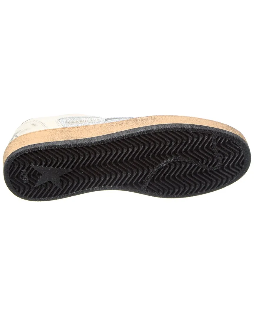 Golden Goose Ballstar Glitter & Leather Sneaker