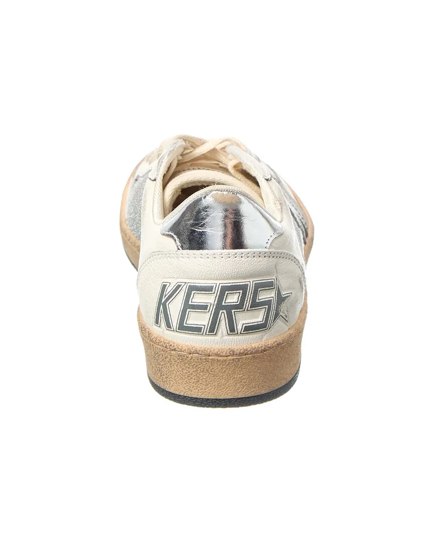 Golden Goose Ballstar Glitter & Leather Sneaker